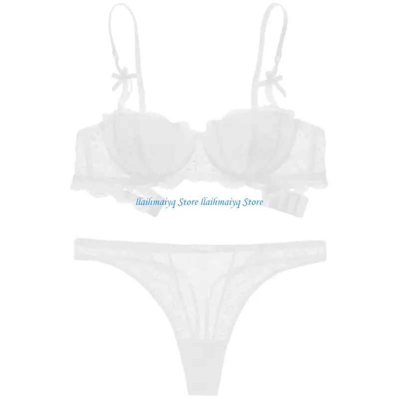

573B Women's Lace Shelf Bra Padded Push Up Bra Cup Balconette Bra Underwire Bralette Lace Balconette Bra Underwire Gift