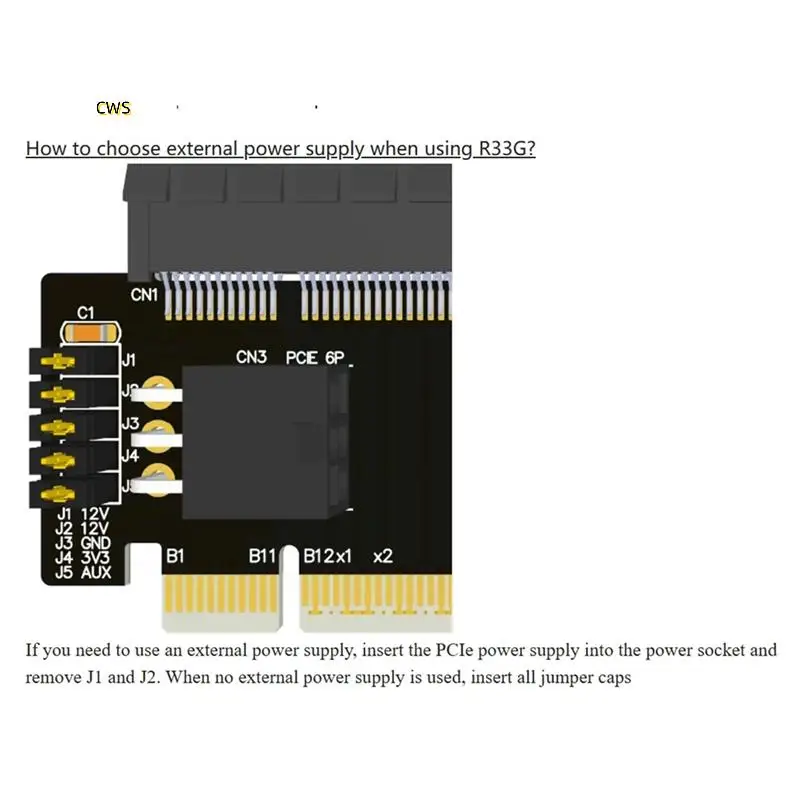 PCI-E X16 Half Height To Full Height Extension Riser Card Pcie 5.0 X16 Test Adapter Protector Card For 1U 2U Server