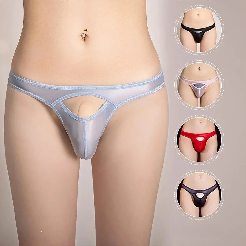 

Мужские Блестящие брифы с вырезами, просвечивающие брифы, прозрачное молодежное бикини, мужское нижнее белье, мужские трусы с выпуклым мешочком, шелковое нижнее белье