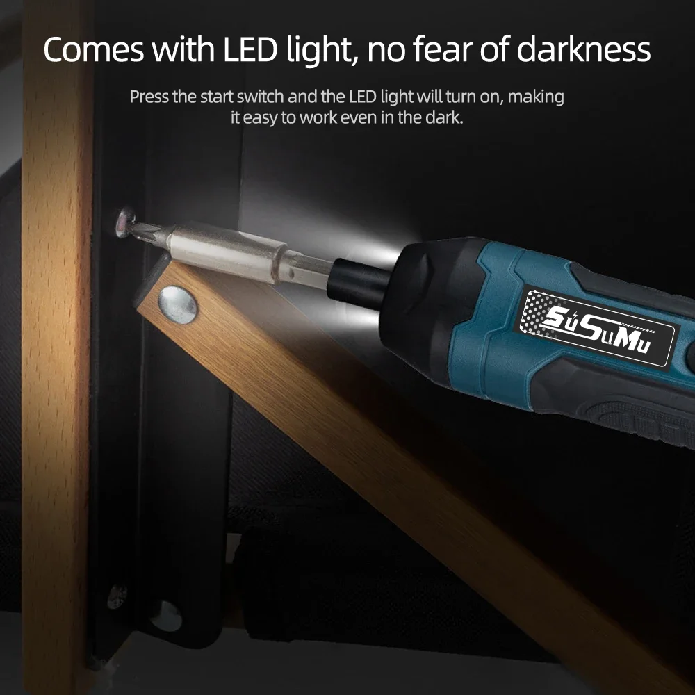 미니 전기 스크루 드라이버 세트 USB 충전식 1300mah 조정 전원 드릴 다기능 분해 토크 수리 도구 키트