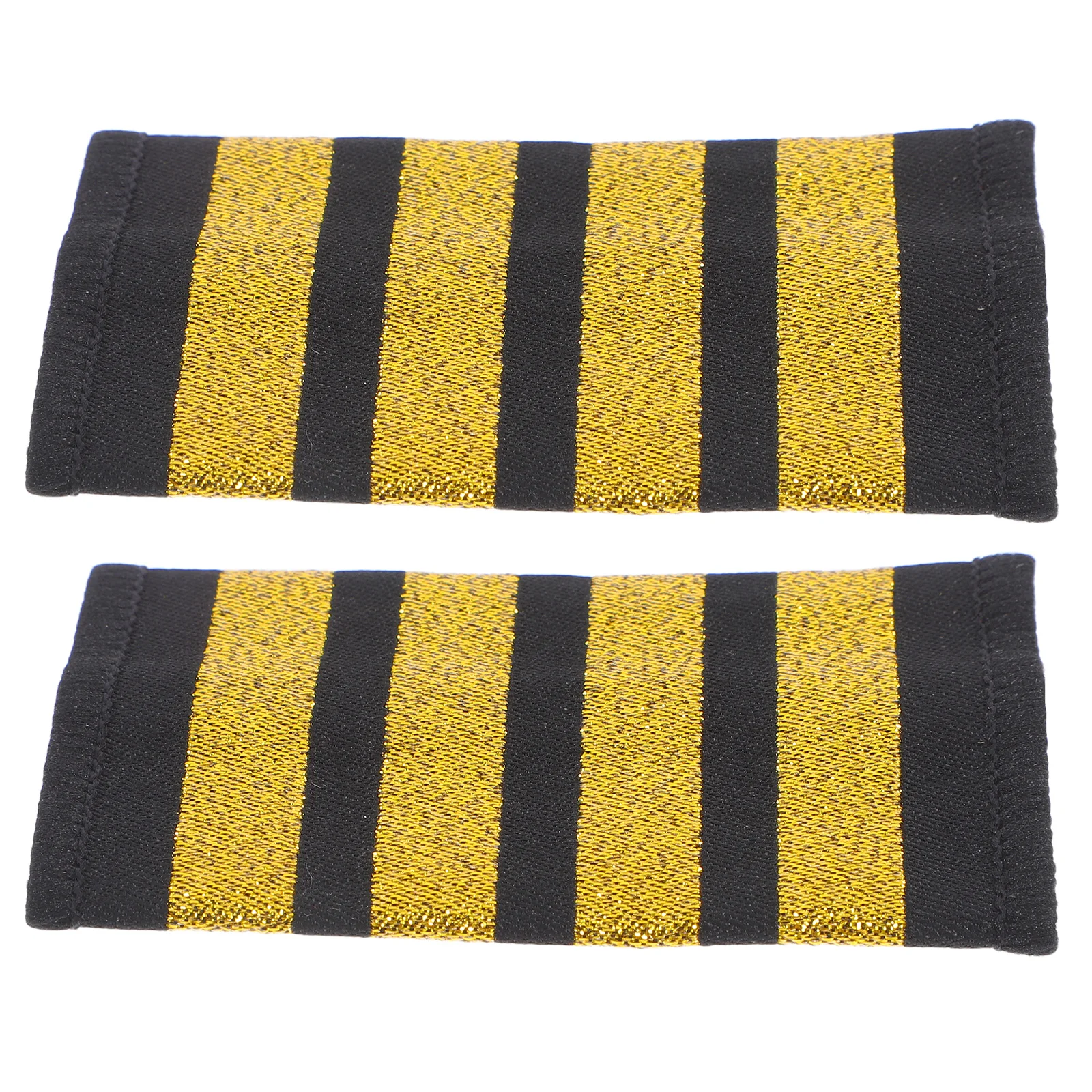 

Pilot Shoulder Epaulets Golden Durable Captain Costume Accessories Pilot Uniform Epaulets Aviation Badge Fade Resistant