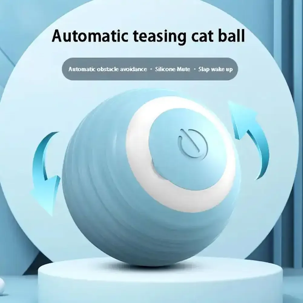 Cat Interactive Toy Gravity Intelligent Rolling Ball Teeth Teasing Ball Sounding Pet Electric Grinding Accessories Cat Catn C6W0