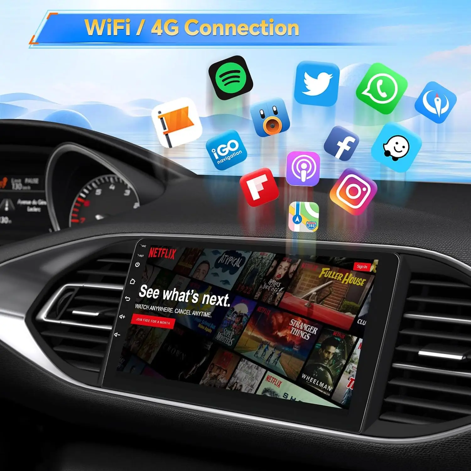 Android 16 wifi+4G Carplay AUTO BT Car Radio For Honda Freed 1 Spike 2008 - 2016 Navigation GPS Video Player Stereo Qualcomm DSP