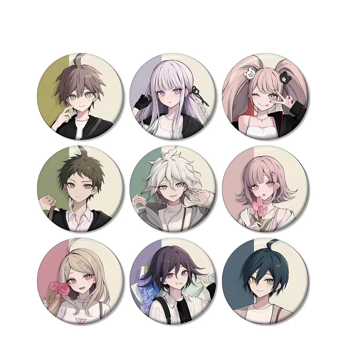 

58 мм аниме Danganronpa Maizono Sayaka Kirigiri Kyoko Naegi Makoto Monokuma косплей костюм значок булавка SPTE жесть брошь ﻿ Опора