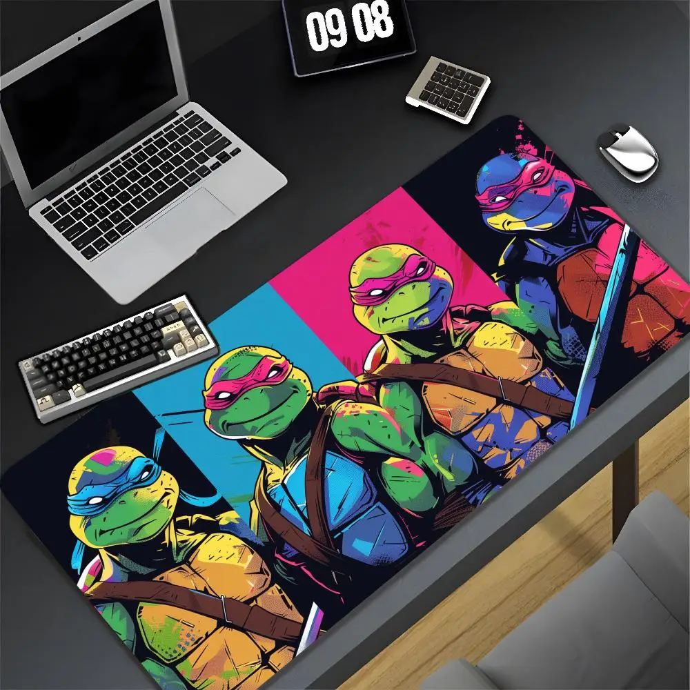 T-Teenage Mutant N-Ninja-Turtles Mouse Pad XXL Gamer Gaming PC Computer Otaku Locking Edge DIY Customized Photo Laptop Notebook