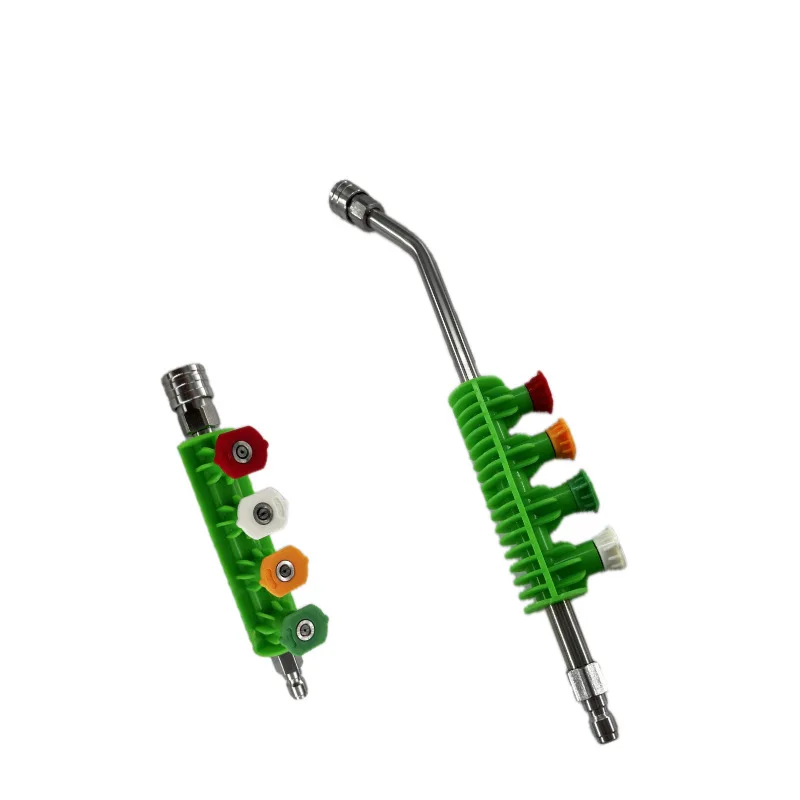

Pressure Washer Extension Wand 18CM 38CM Power Washer Lance with 4 Atomization Nozzle Tips Gutter Cleaner Attachment Curved Rod
