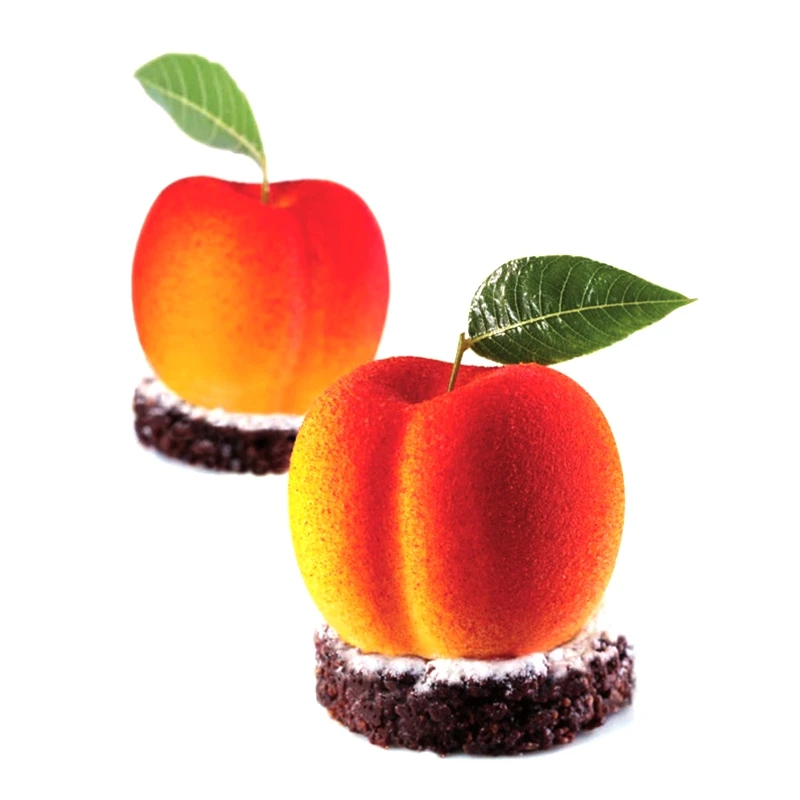 SHENHONG Silicone Cherry Mold 8 Holes Peach 3D Cake Moulds Mousse For Ice Creams Chocolates Pastry Bakeware Dessert Art Pan