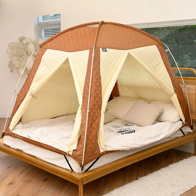 Keep Warm Windproof Thickened Tent Cold-proof Household Cotton-padded Tents Large Space Foldable Portable Tent Camping Equipment