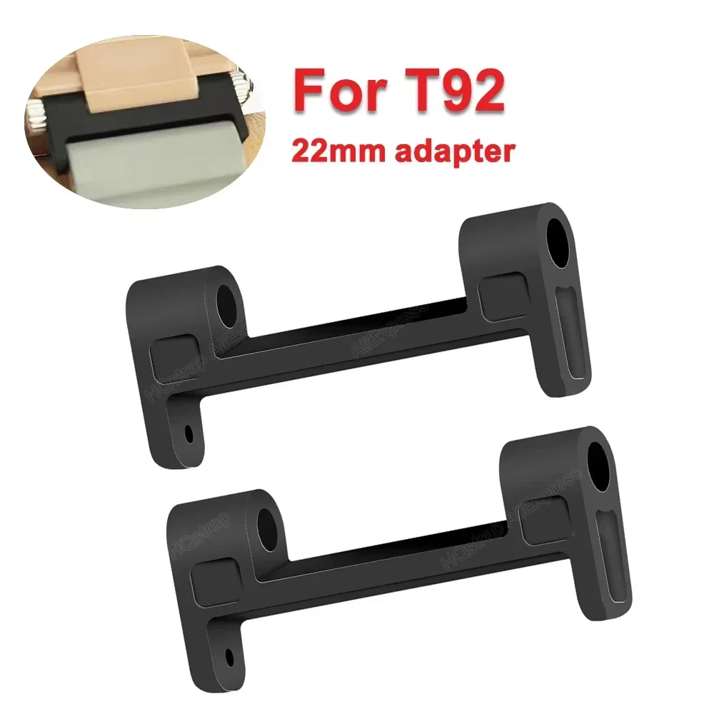 2pcs Adapter Connector for T92 Smart Watch Band Connectors Replacement Watchband Wristband Adapter Black Watches Accessories