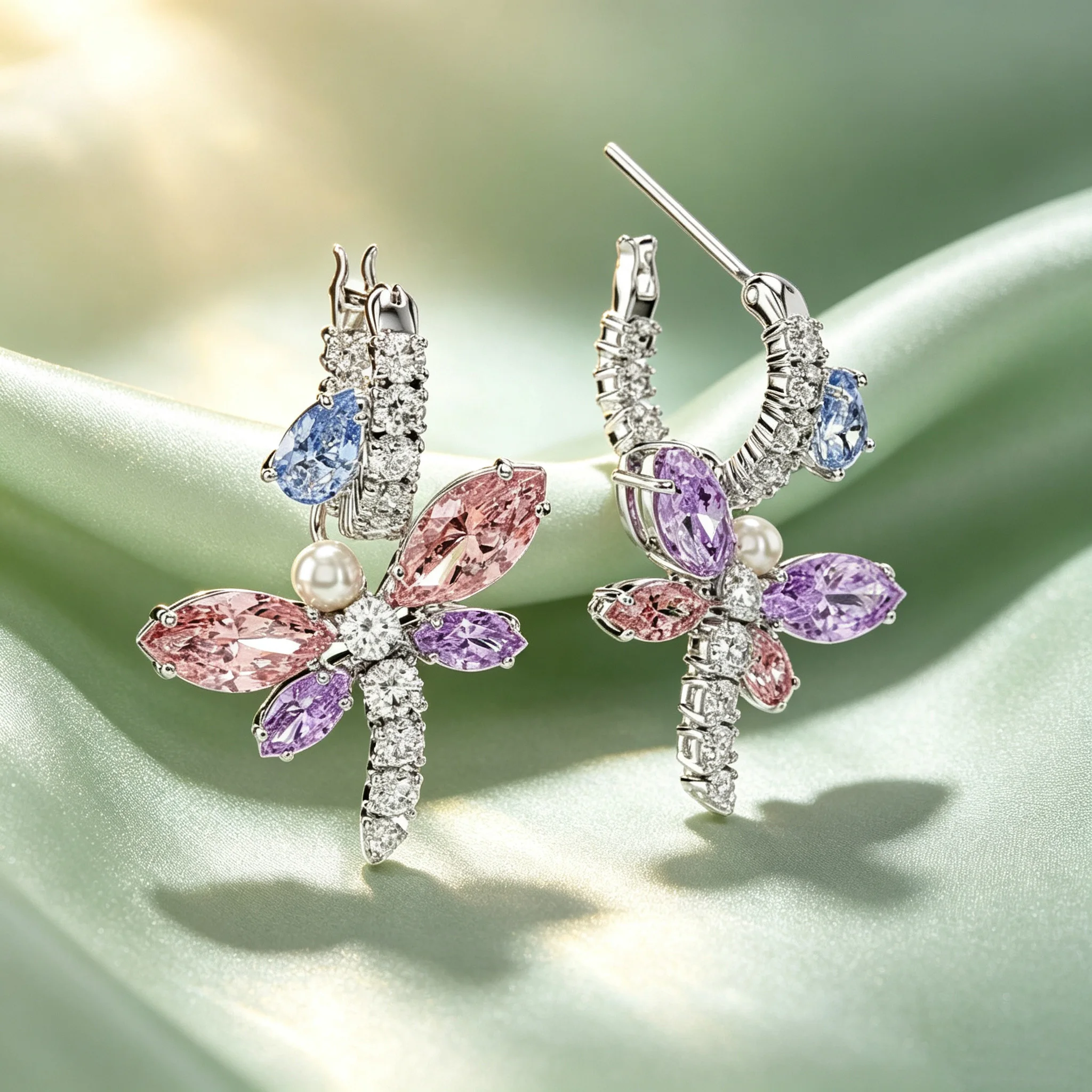 Women's Exquisite Multicolor Butterfly Floral Jewelry Set