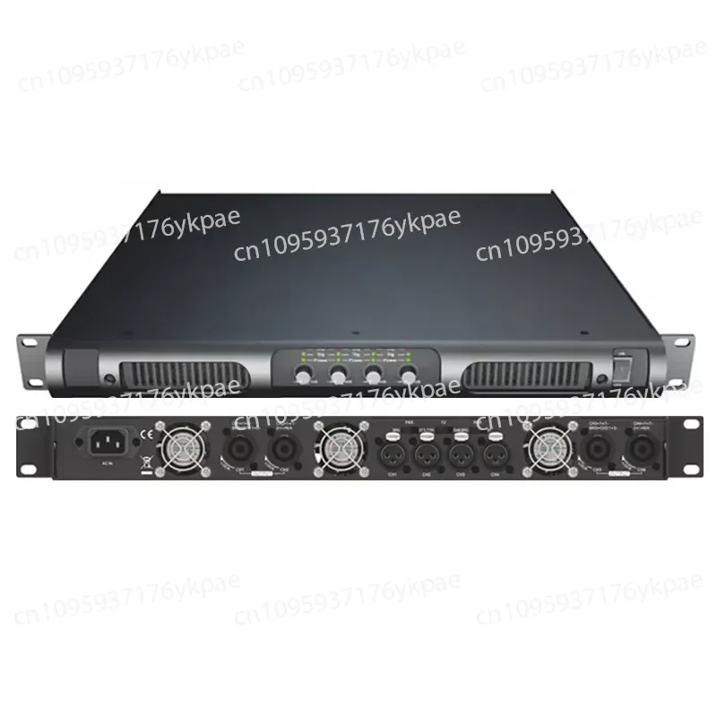 4-Channel Audio Power Amplifier Karaoke Stage Audio Speaker System Power Amplifier