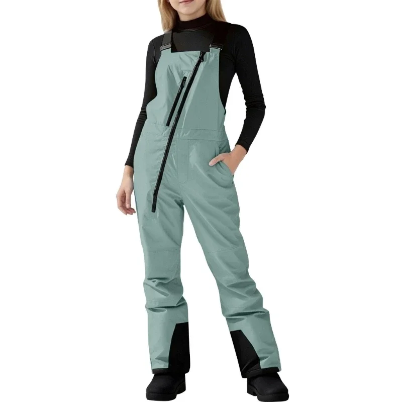 Kids Ski Pants Ski Bibs Insulated Snowboard Overalls Waterproof Outdoor Snowpant Adjustable Jumpsuit Snowsuit