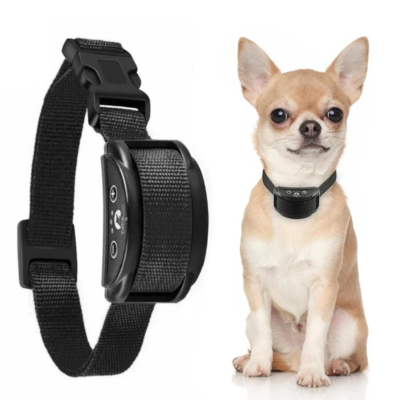 Pet Dog Rechargeable Anti Bark Collar Control Train Waterproof Stop Barking for Small Dog Waterproof Ultrasonic Training Collars