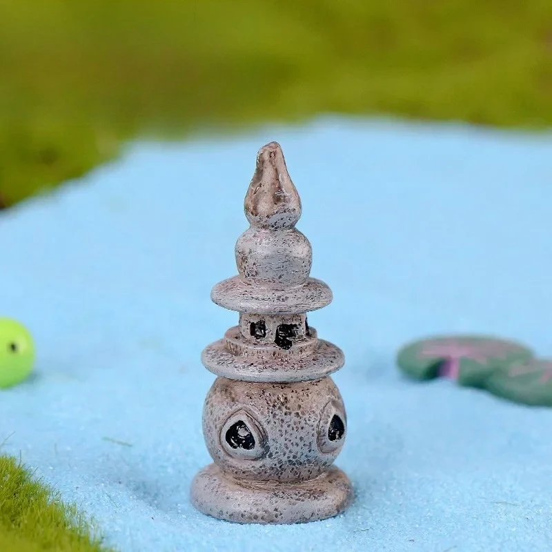 1Pc Grassland Bridge Pool Figurine Miniature Model Bonsai Ornament Micro Landscape Resin Dollhouse Home Decor for Fairy Garden