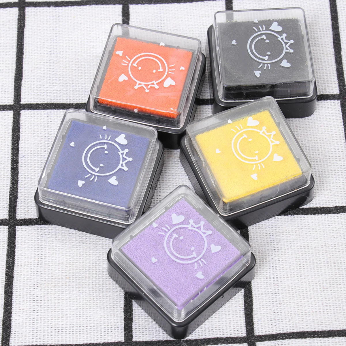 5 Stuks Kleurrijke Vinger Inkt Pads Wateroplosbare Sneldrogende Stempels Voor Kinderen Diy Kaarten Vinger Schilderen Art Craft Inkt stempels