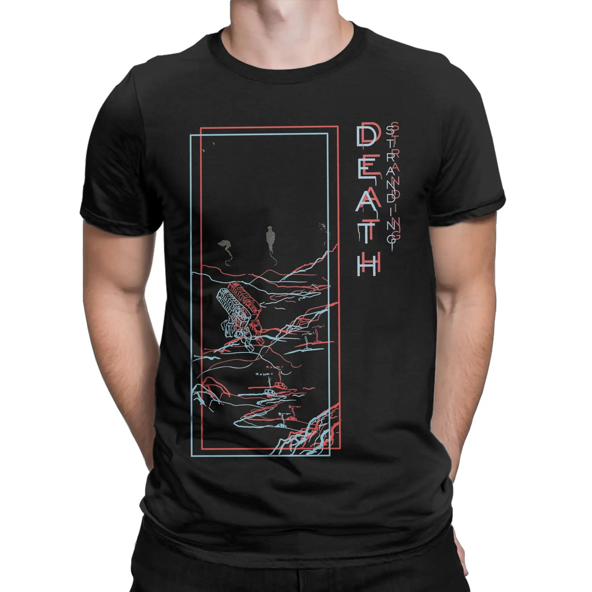 Standing Tripping Death Stranding Gmae Metal Gear Solid T-Shirt Men  Streetwear T Shirts Summer Tee Shirt Oversize Clothing