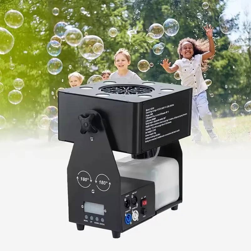 LED RGBW 4IN1 Bubble Machine Stage Bubble Machine DJ Bubble Goede prestatie-effecten voor buitenbruiloft Bellenblaasmachine