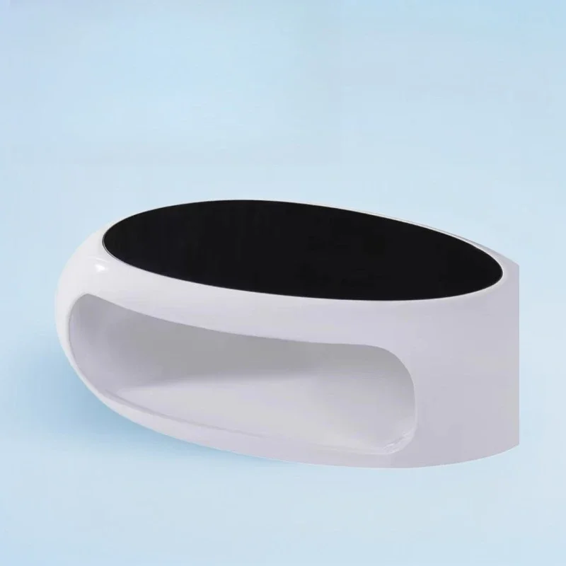 Nordic simple living room marble coffee table TV cabinet combination creative home anti-collision special-shaped fiberglass