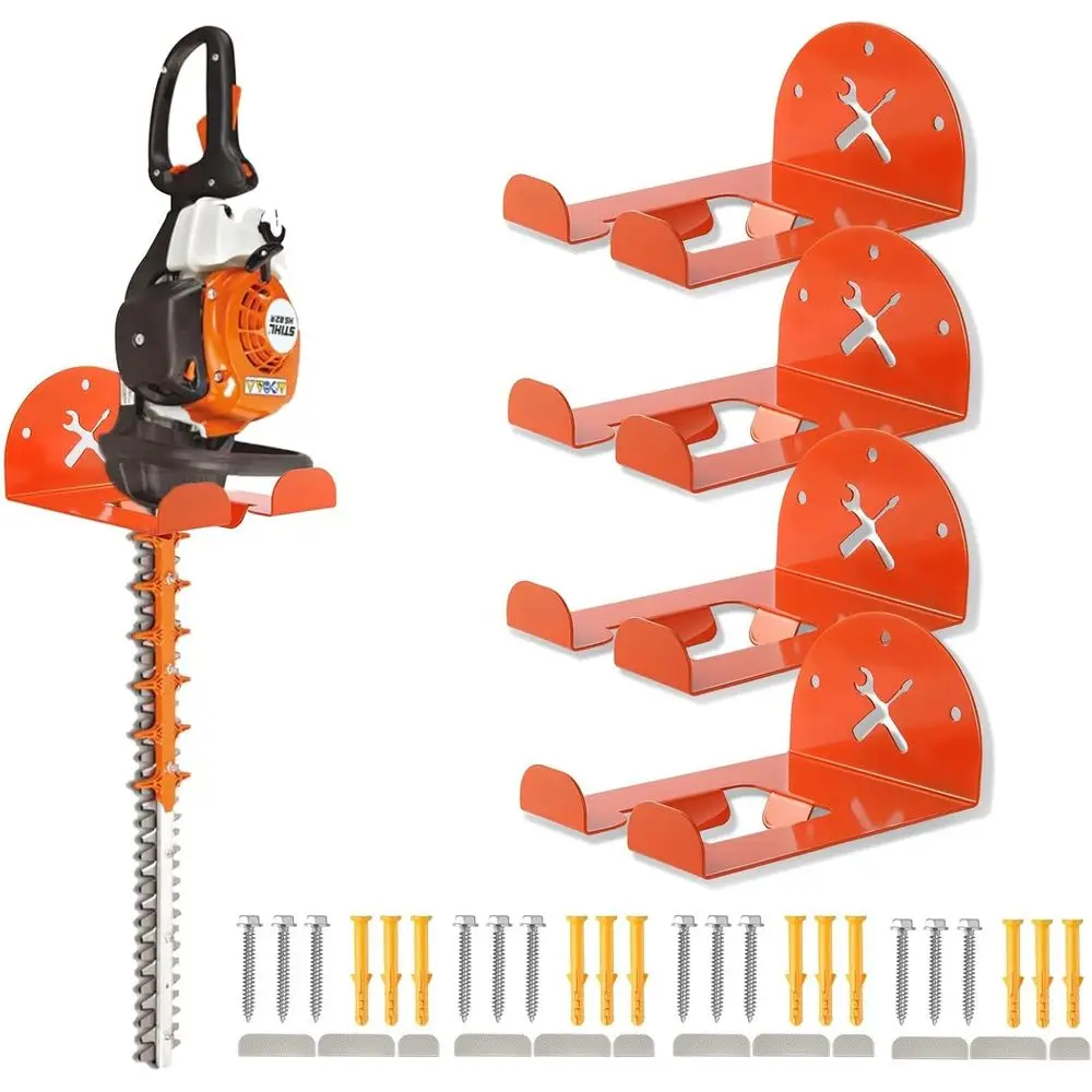 

8 сверхмощных настенных подставок для триммеров — органайзер из 4 предметов для садовых инструментов: трава, живой изгороди, листьев и бензопилы