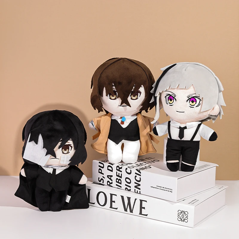 20cm Anime Dazai Osamu Osamu Dazai Nakahara Chuya Sigma Gogol Fyodor Dostoyevsky Cute Soft Stuffed Pillow Kids Birthday Gift