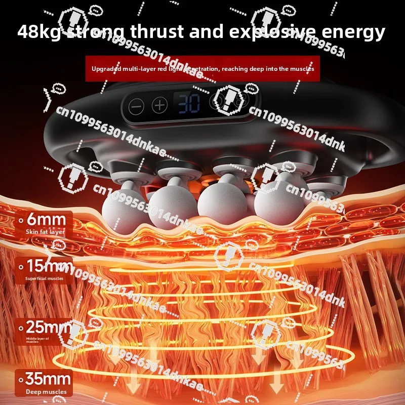 Cross-border Professional Grade 16-head Fascia Gun Size, Calf, Back, Waist, Head Massage Gun, Muscle Relaxation Massager