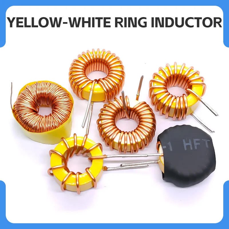 5026 47/68/100/120/150/220/330uH Yellow and White Ring 5026 Magnetic Ring Inductor Coil