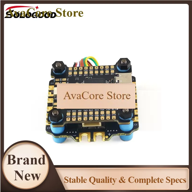 AvaCoreSoloGood F722 60A Flight Stack For RC Drones With BLHELI 8 Bit 4 In 1 ESC Controller