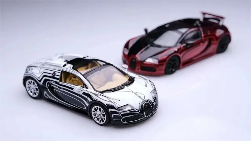 Mortal x TPC 1:64 Veyron Black Red limited799  Diecast Model Car