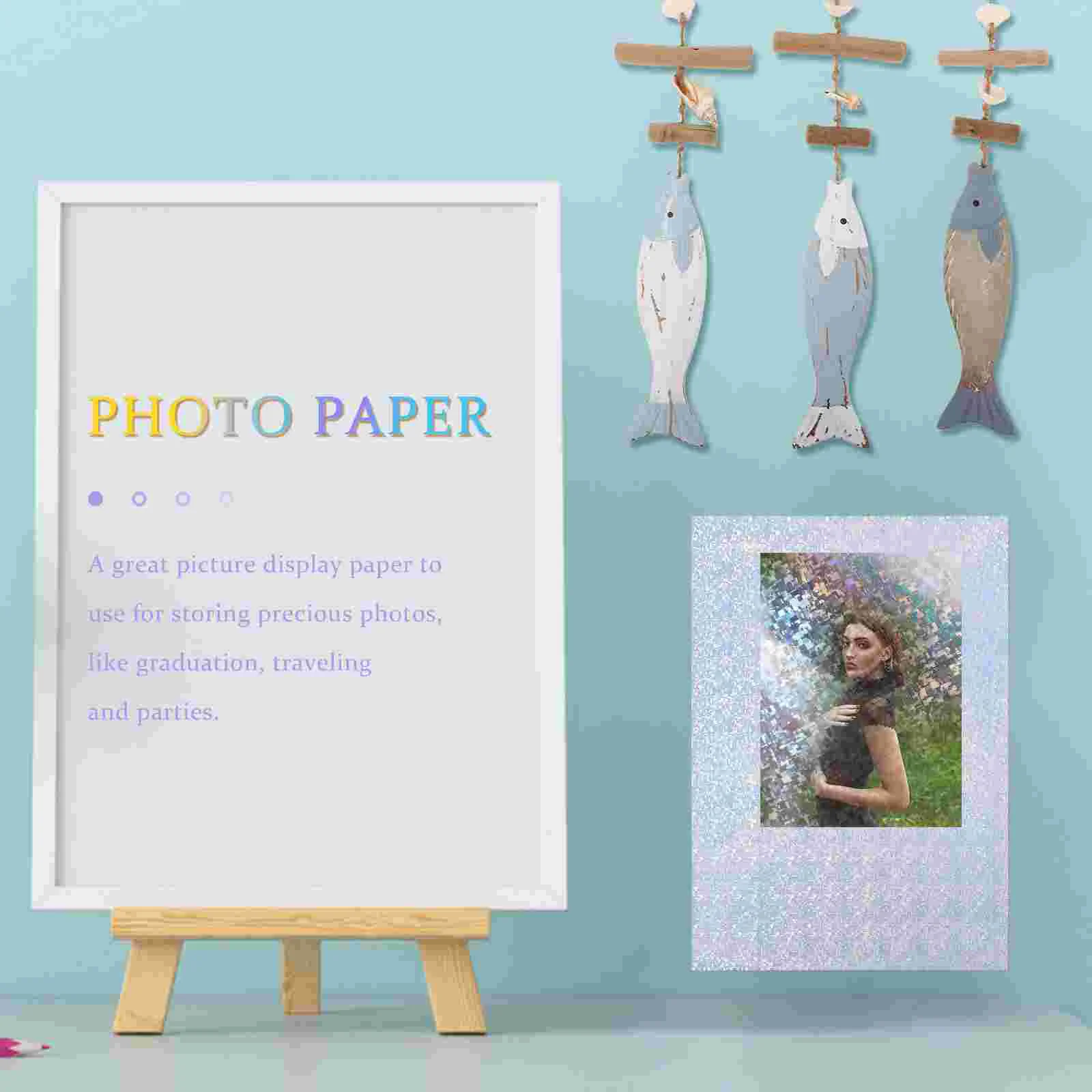 10 Pcs Rainbow Printing Paper Creative Photo Papers A4 Colorful Premium Printer Waterproof Diamond-grain