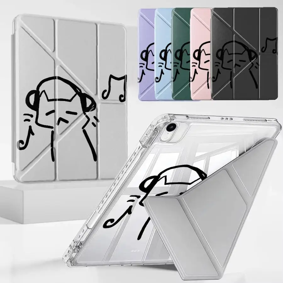 Y-Fold Holder Cover Tablet Case For iPad Mini 6 7 Pro 11th 10th 9th 8th 7th 12.9inch Pro 2025 Air 4 5 M3 M2 1 2 M4 11inch Music