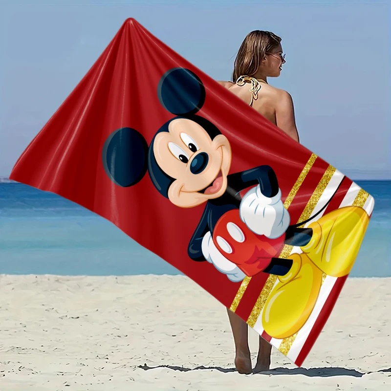 

Mickey Beach Towel Disney Cartoon Patterns Ultra Fine Fiber,Lightweight &Quick-Dry for Beach Fun,Travel & Swimming Easy To Store