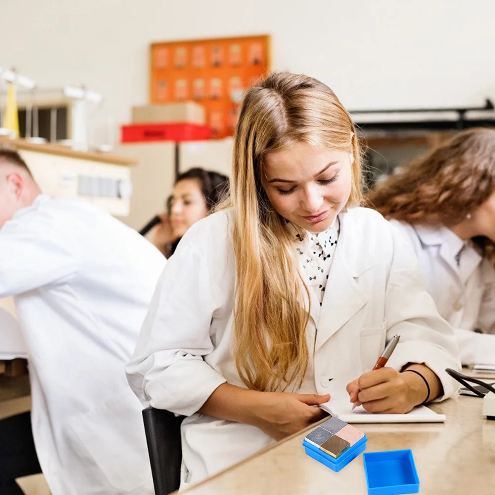 1 set di blocchi cubici a densità scientifica per attrezzature per esperimenti fisici Strumento didattico per la galleggiamento della massa in legno, ferro e alluminio
