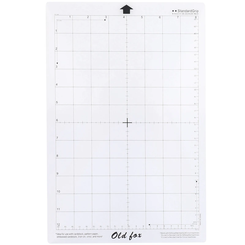 3Pcs Replacement Cutting Mat Adhesive Mat With Measuring Grid 8 By 12-Inch For Silhouette Cameo Cricut Explore Plotter Machine