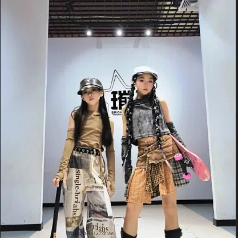 Baile callejero para niños, trajes de baile de jazz, danza para niñas, espectáculos de pasarela, baile de jazz de grupo de niñas, trajes de actuación para niños