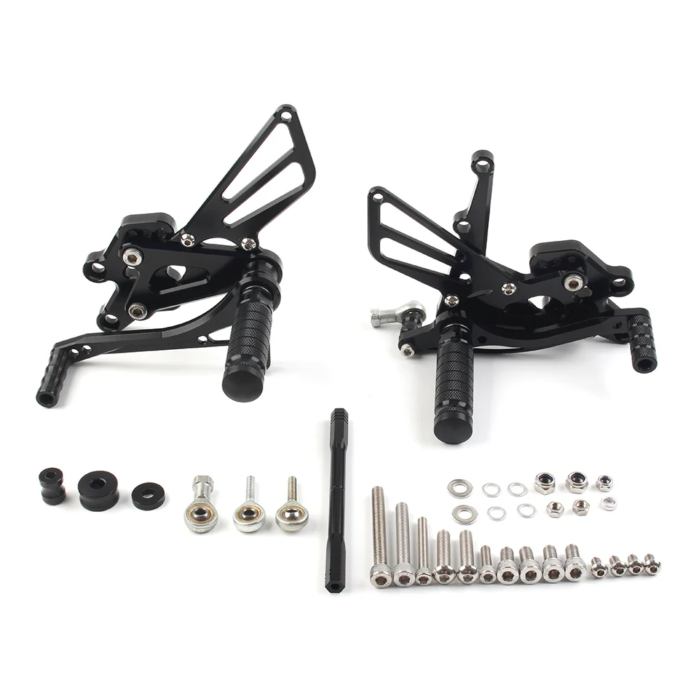 ZX10R 2004-2005 Adjustment CNC Motorcycle Foot Rest Rear Set Kits For Kawasaki Ninja ZX 10R 2004 2005 Black