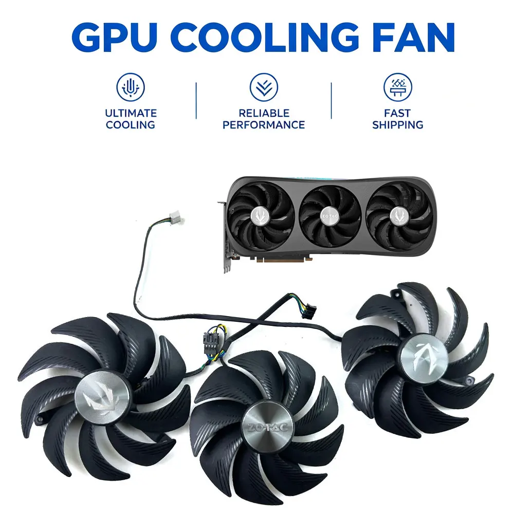 Original old Ball bearin Cooling Fan 105mm 100mm GPU fans For ZOTAC GAMING GeForce RTX 4080 16GB Trinity OC RTX4090 Trinity