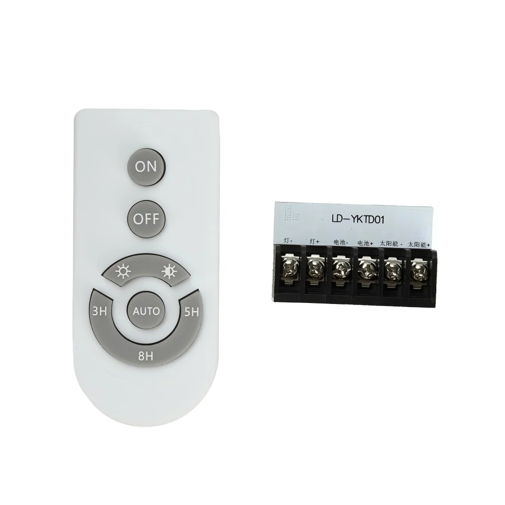 DC3-45V Automatic Solar LED Light Driver Control Board 6A Charge 4A Output Remote Control Daytime Charging Night Auto On