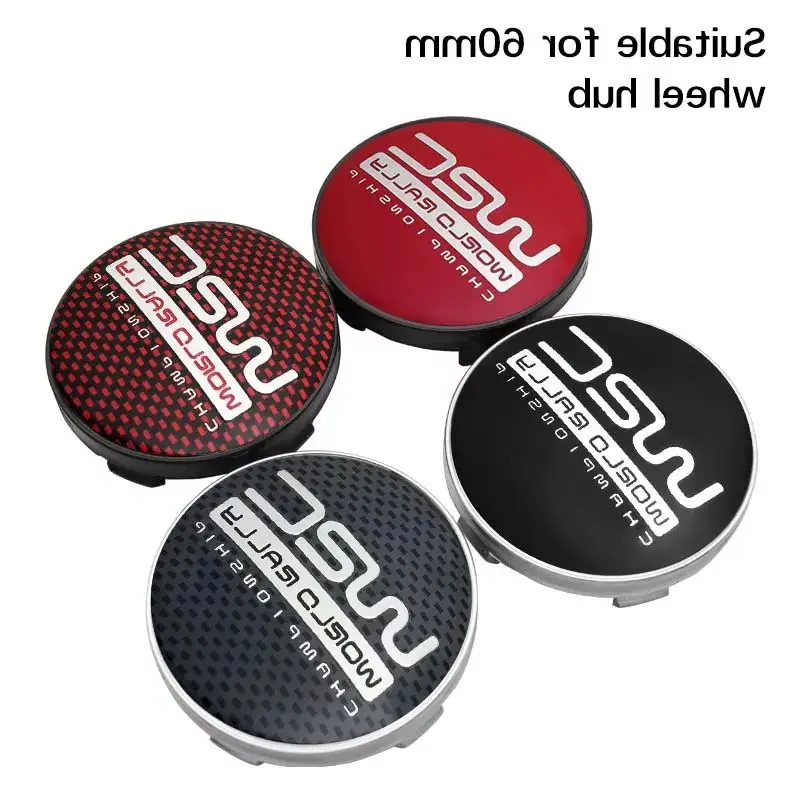 4 قطعة 56 + 60 مللي متر WRC بطولة العالم للرالي شعار مركز قبعات غطاء حافة شارة محور عجلات السيارة ملصقات اكسسوارات السيارات التصميم #6