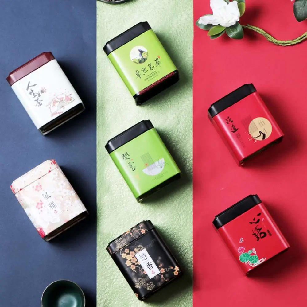 High Quality Metal Kitchen Storage Aluminum Decoration Sealed Canister Airtight Container Tea Box Coffee Jar Tea Caddies