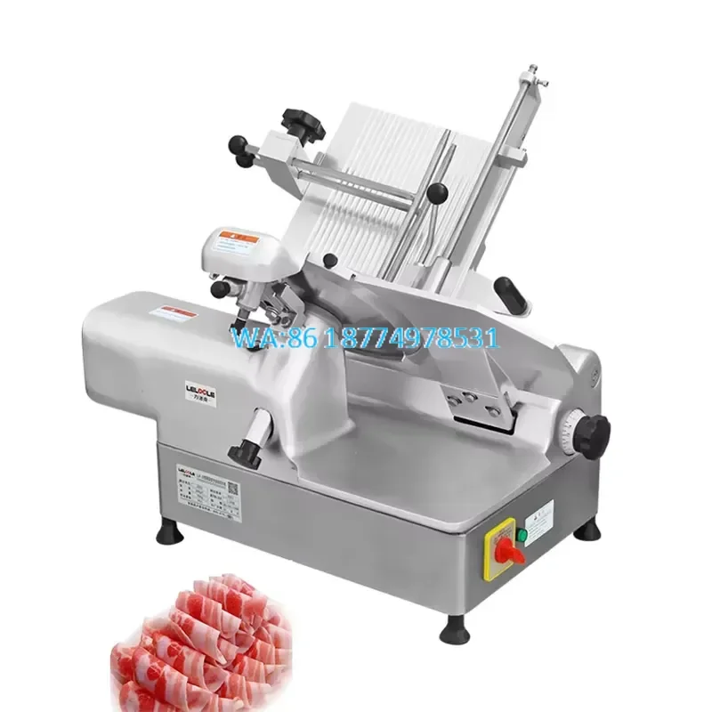 Wmwmnu Commercial Frozen Meat Slicer for Bacon Cured Ham Cheese Cooked Meat Cutter Dual Blade