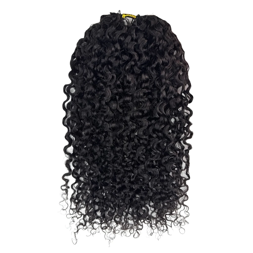 Crochet Human Hair Knotless PreSeparated Tight Kinky Curly Crochet Hair Deep Curly With String PreLooped Feather Hair Extensions
