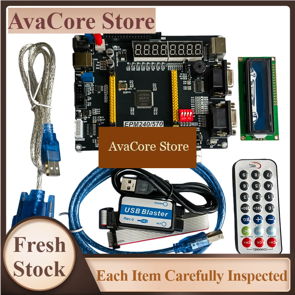 AvaCoreEducational CPLD Dev Board Altera MAXII EPM240 EPM570 Kit for University Student Study Electronics Project, with VGA UART
