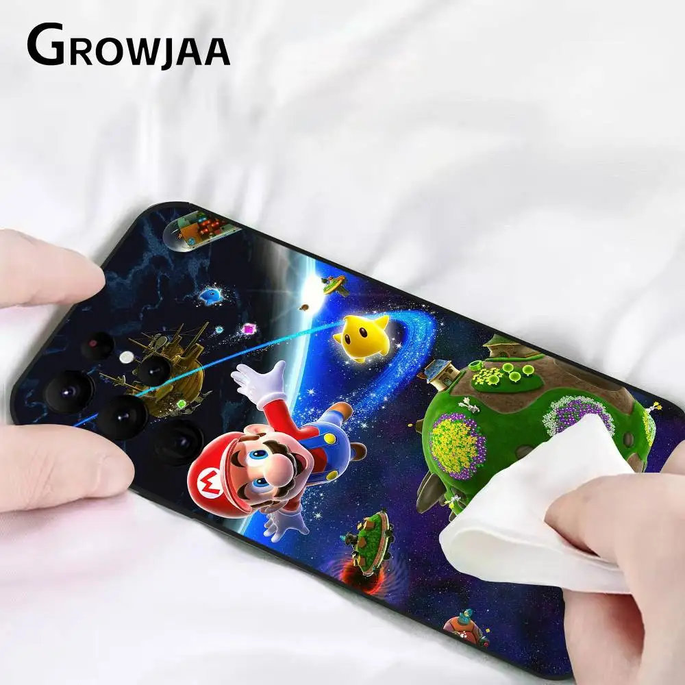 Funda de teléfono Game S-Super m-mario para Samsung Galaxy S25 S24 S22 S23 Ultra S21 S20 Plus 5G, funda suave completa antideslizante esmerilada