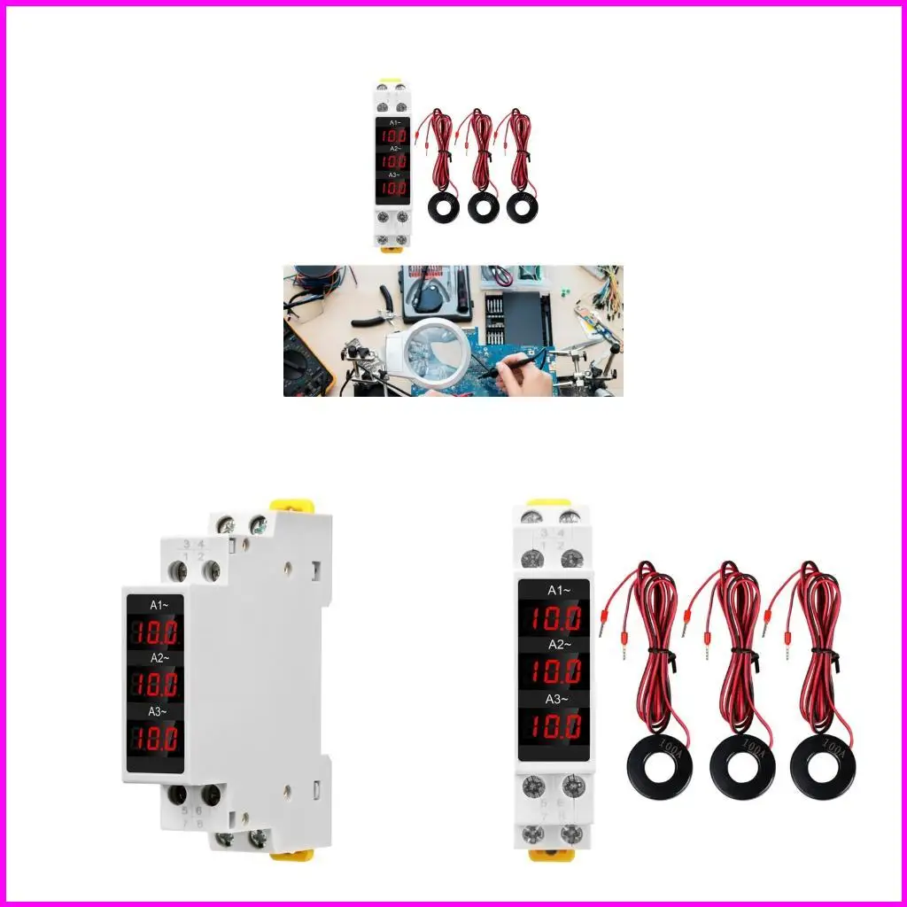 

DIN MOUNT 3 ФАЗОВОЙ АМПЕР МЕТР ДЕТКОТЫ ДЕТКОТОРЫ AMMETER 1-100A