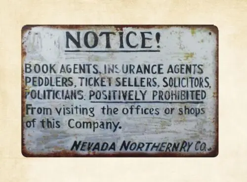 agents solicitors politicians Positively Prohibited metal tin sign accent wall