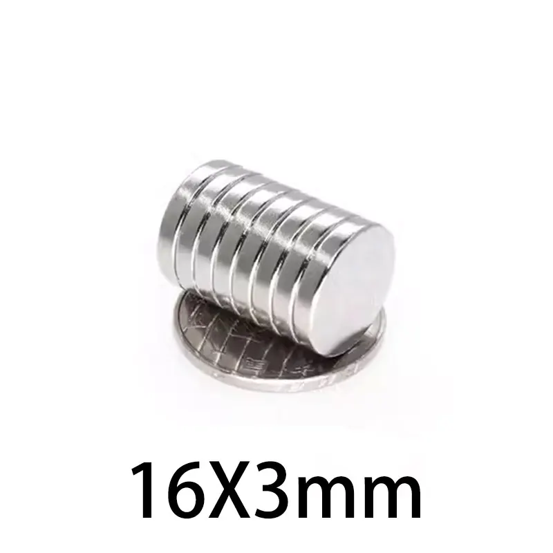 16x3mm Strong Round Disc Rare Earth Neodymium Magnets 16mm x 3mm Fridge Crafts For Acoustic Field Electronics 16*3mm