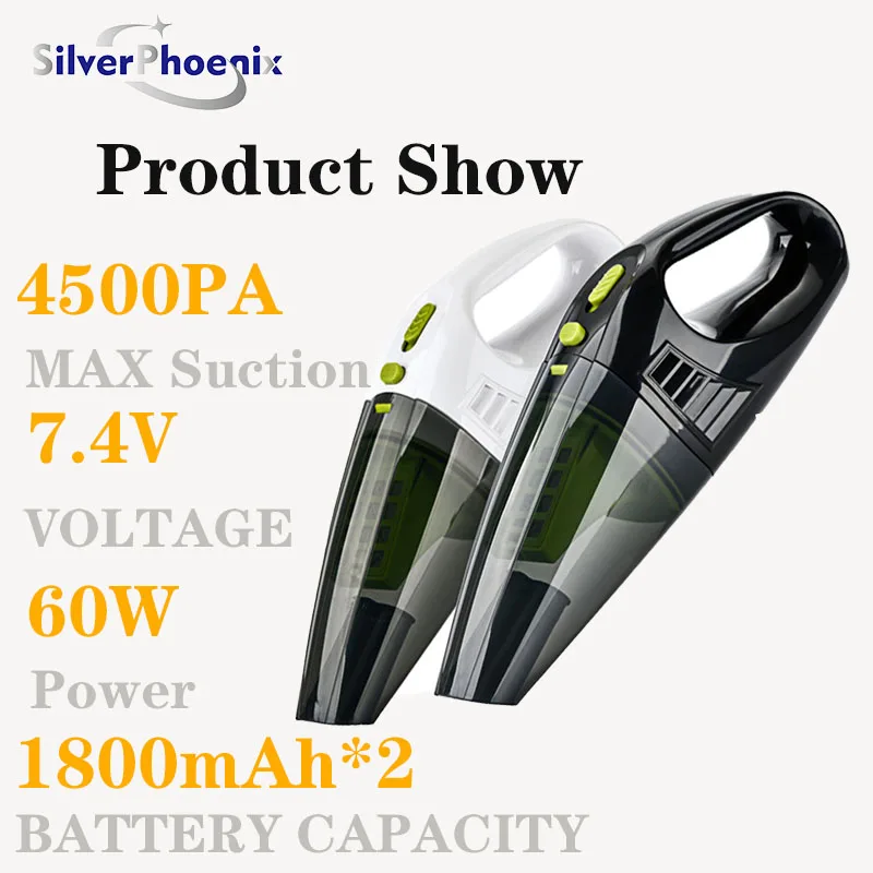 مكنسة كهربائية جديدة محمولة للسيارة الرطبة والجافة لعام 2025، مكنسة كهربائية محمولة عالية الطاقة وشحن لاسلكي للسيارة الصغيرة ثنائية الغرض #1