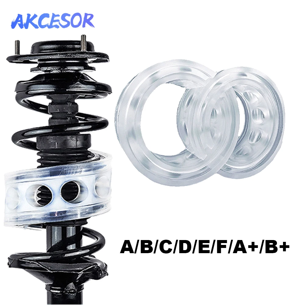 

Car Shock Absorber Spring Buffer Retainer Type A/B/C/D/E/F/A+/B+ Safety Rubber Buffer Pack of 2