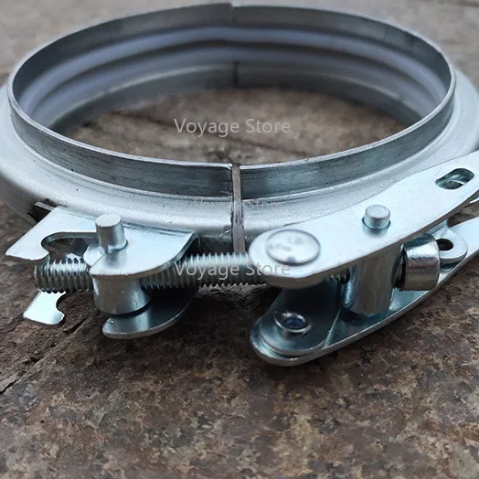 مشبك سريع قابل للتعديل من الفولاذ المقاوم للصدأ، تركيب سريع، قناة هواء ذات حواف، مشبك أنابيب سريع وقوي #2