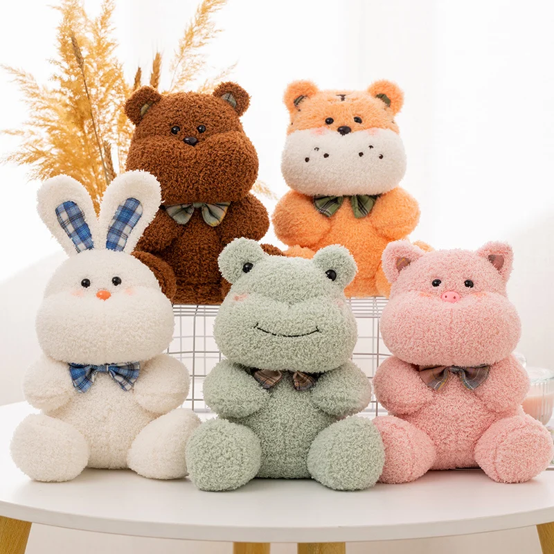 

Cute Soft Kawaii Hag Plush Doll Bear Tiger Rabbit Frog Pig Doll Plush Toys Dec Kids Love Christmas Birthday Gifts